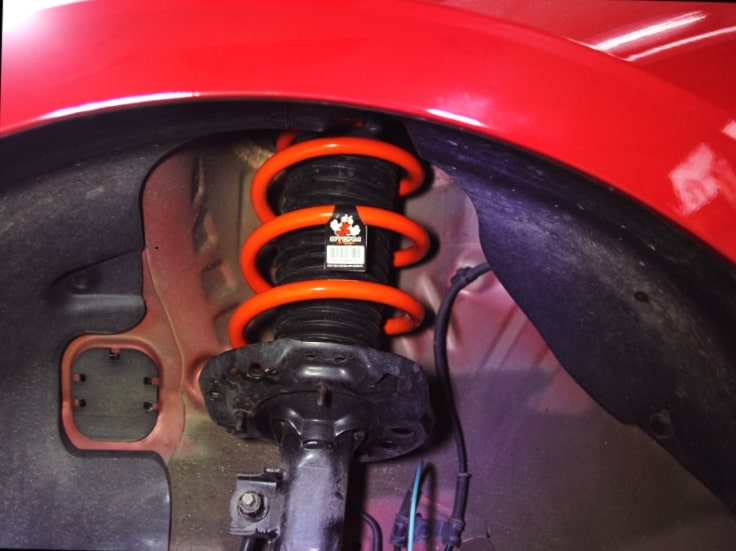 ELANTRA N LOWERING SPRING_front installed